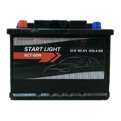 Аккумулятор автомобильный START LIGHT 60L 430А