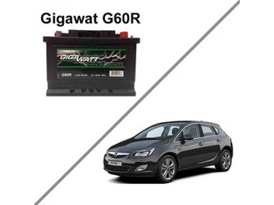 Лучший аккумулятор на Opel Astra J — Gigawatt G60R