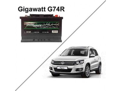 Лучший аккумулятор на Volkswagen Tiguan I — Gigawatt G74R