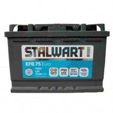 Аккумулятор автомобильный STALWART EFB 75L