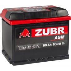 Автомобильный аккумулятор ZUBR AGM 60.0